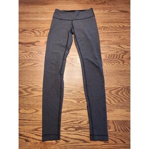 Lululemon Wunder Under Full Length Leggings Womens Size 4 Black Diamond Dot